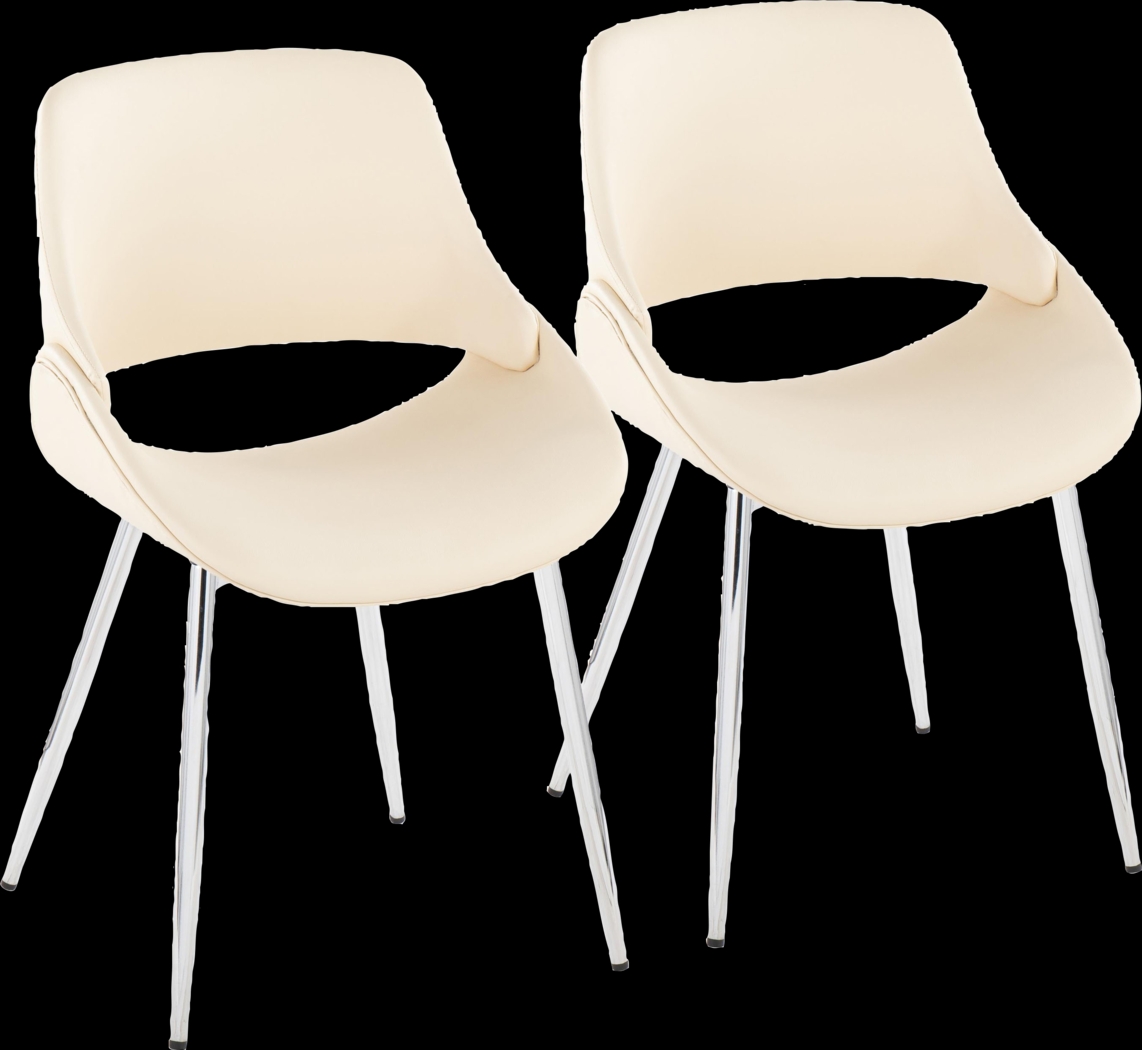 Stroble VII Cream Dining Chair, Set of 2 - Thumbnail - Image 1