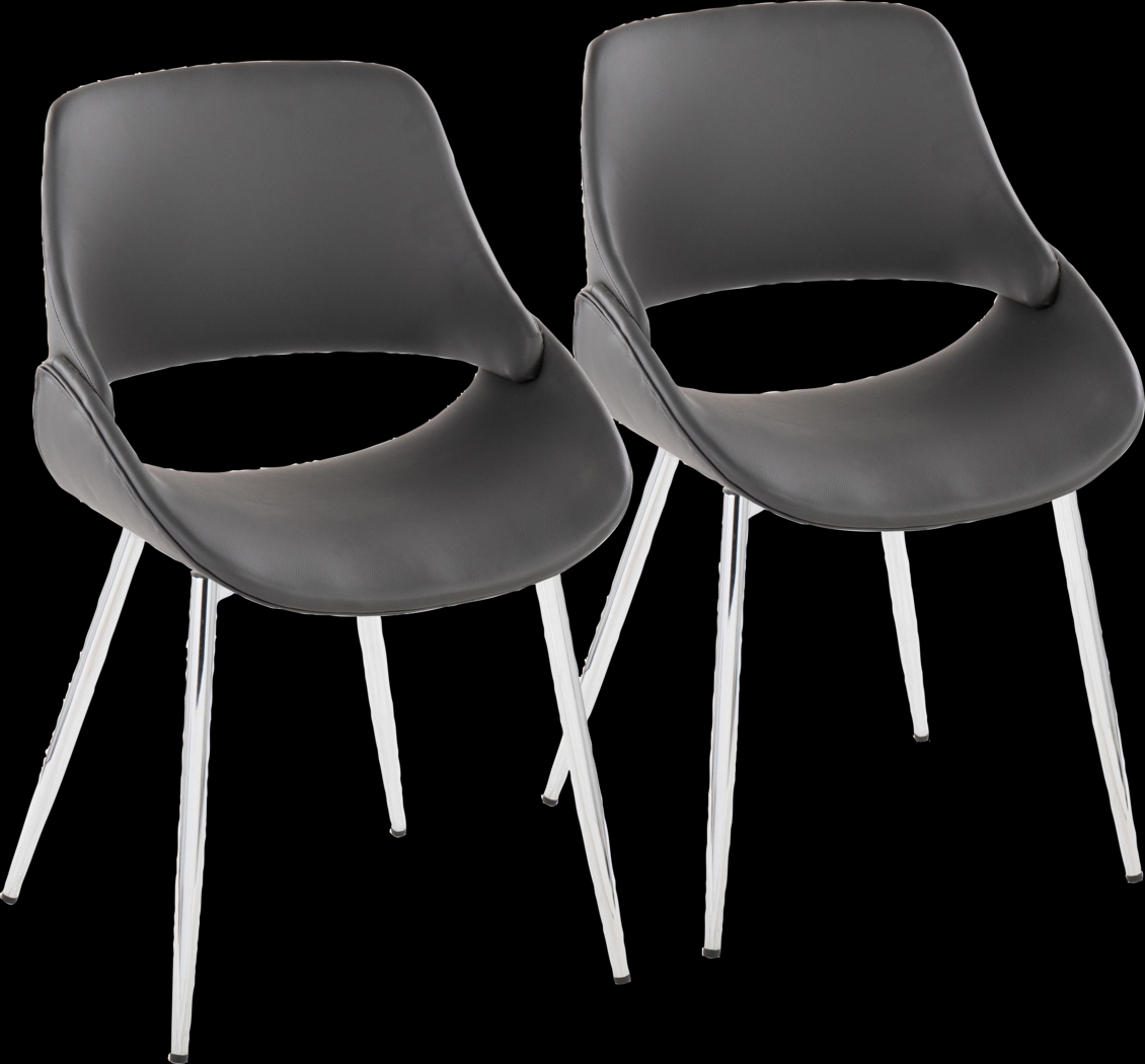 Stroble VII Gray Dining Chair, Set of 2 - Thumbnail - Image 1