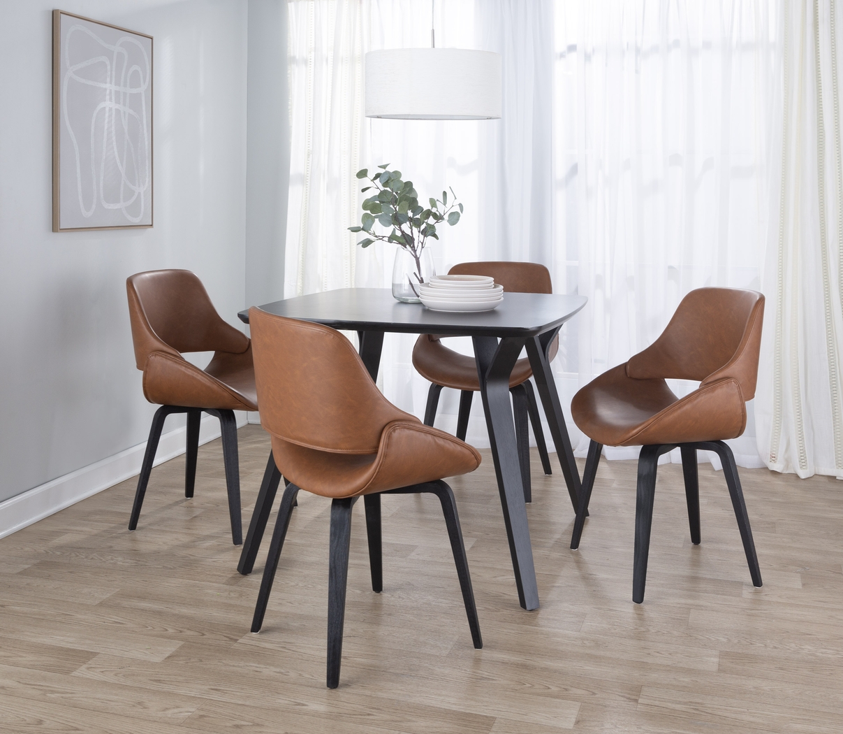 Stroble VIII Camel Dining Chair, Set of 2 - Thumbnail - Image 2