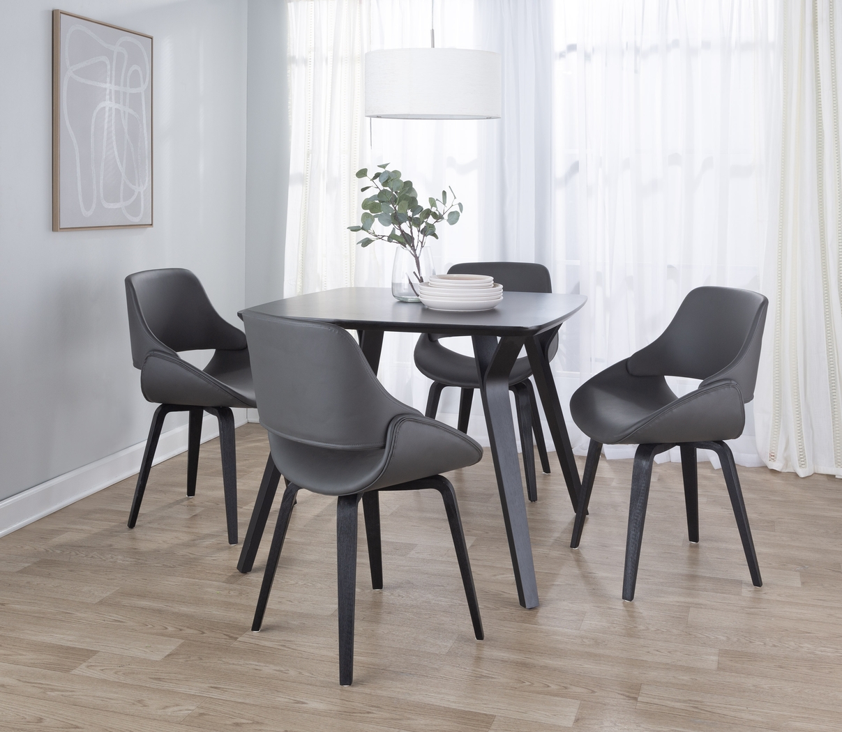 Stroble VIII Gray Dining Chair, Set of 2 - Thumbnail - Image 2