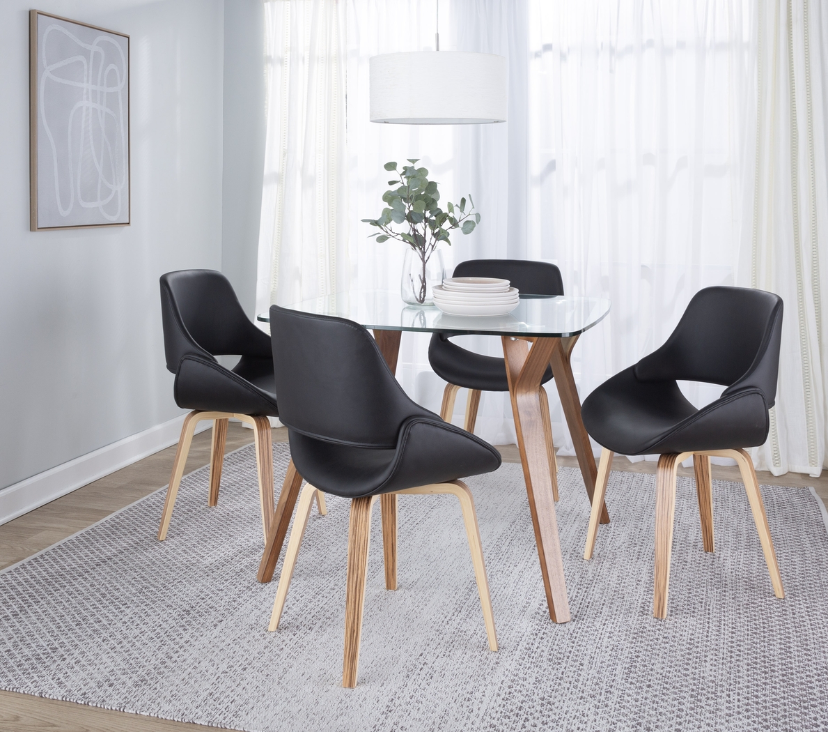 Stroble X Black Dining Chair, Set of 2 - Thumbnail - Image 2