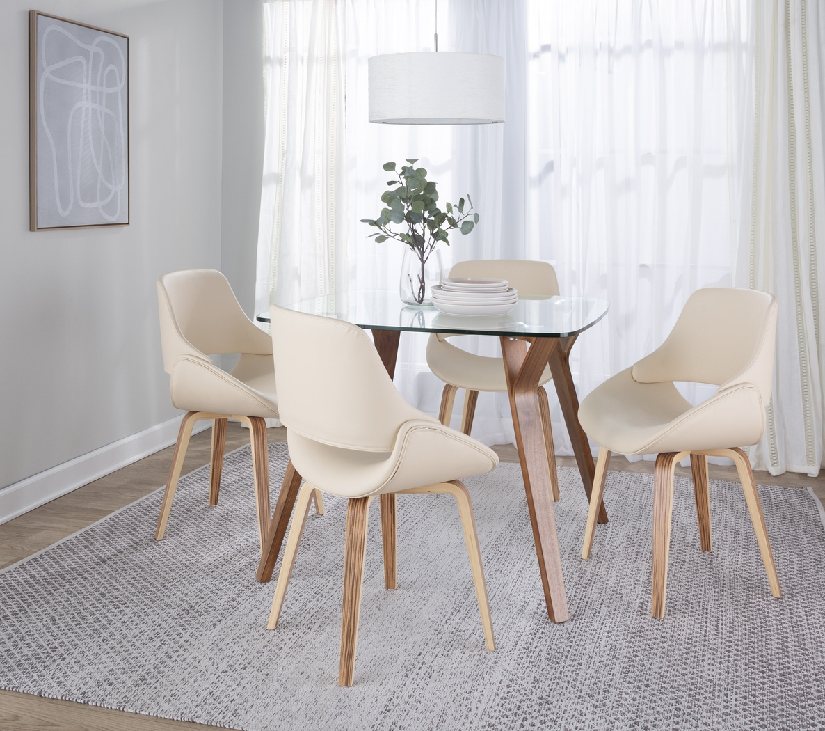 Stroble X Cream Dining Chair, Set of 2 - Thumbnail - Image 2