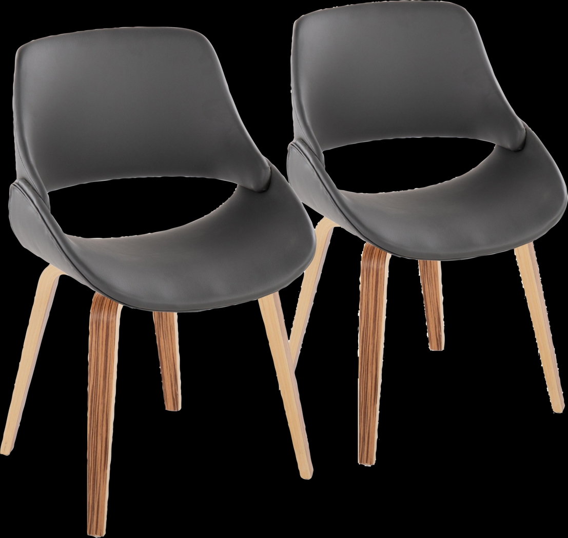 Stroble X Gray Dining Chair, Set of 2 - Thumbnail - Image 1