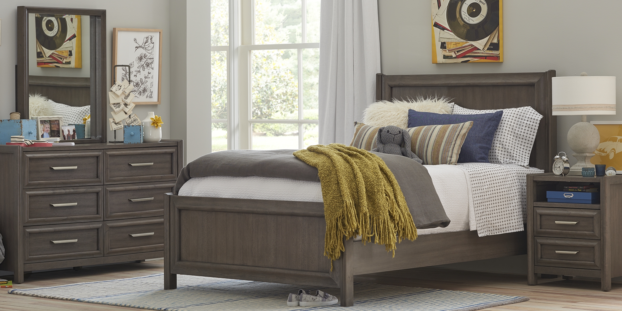 Studio Guild Gray 6 Pc Full Panel Bedroom - Thumbnail - Image 1