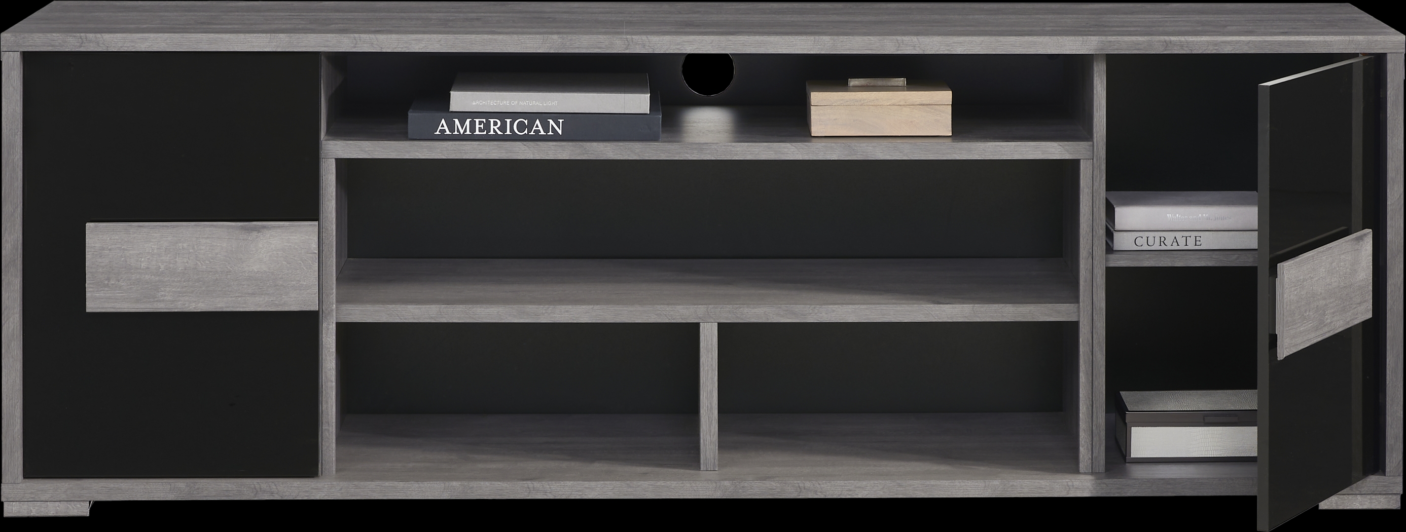 Studio Place Black 78 in. Console - Thumbnail - Image 2