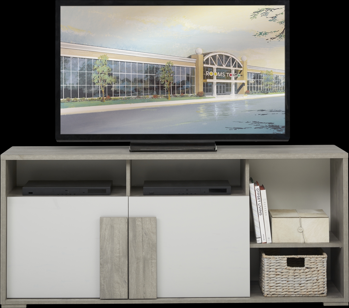 Studio Place Gray 66 in. Console - Thumbnail - Image 1