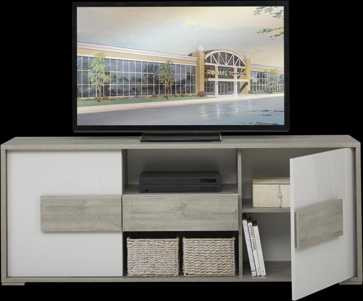 Studio Place Gray 74 in. Console - Thumbnail - Image 2