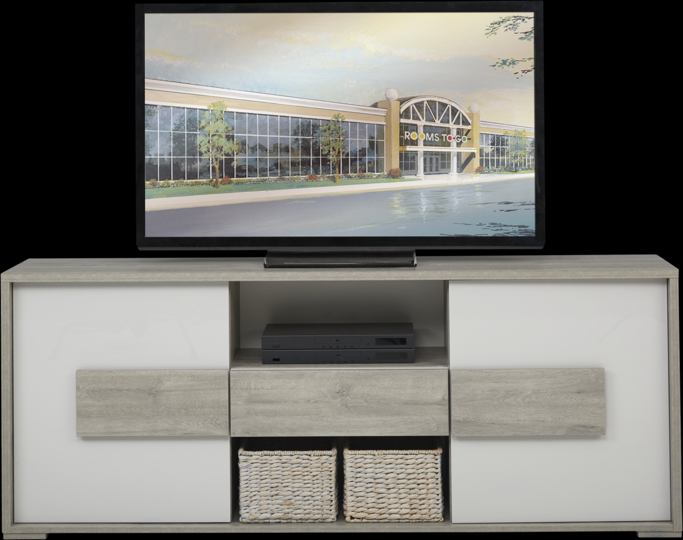 Studio Place Gray 74 in. Console - Thumbnail - Image 1