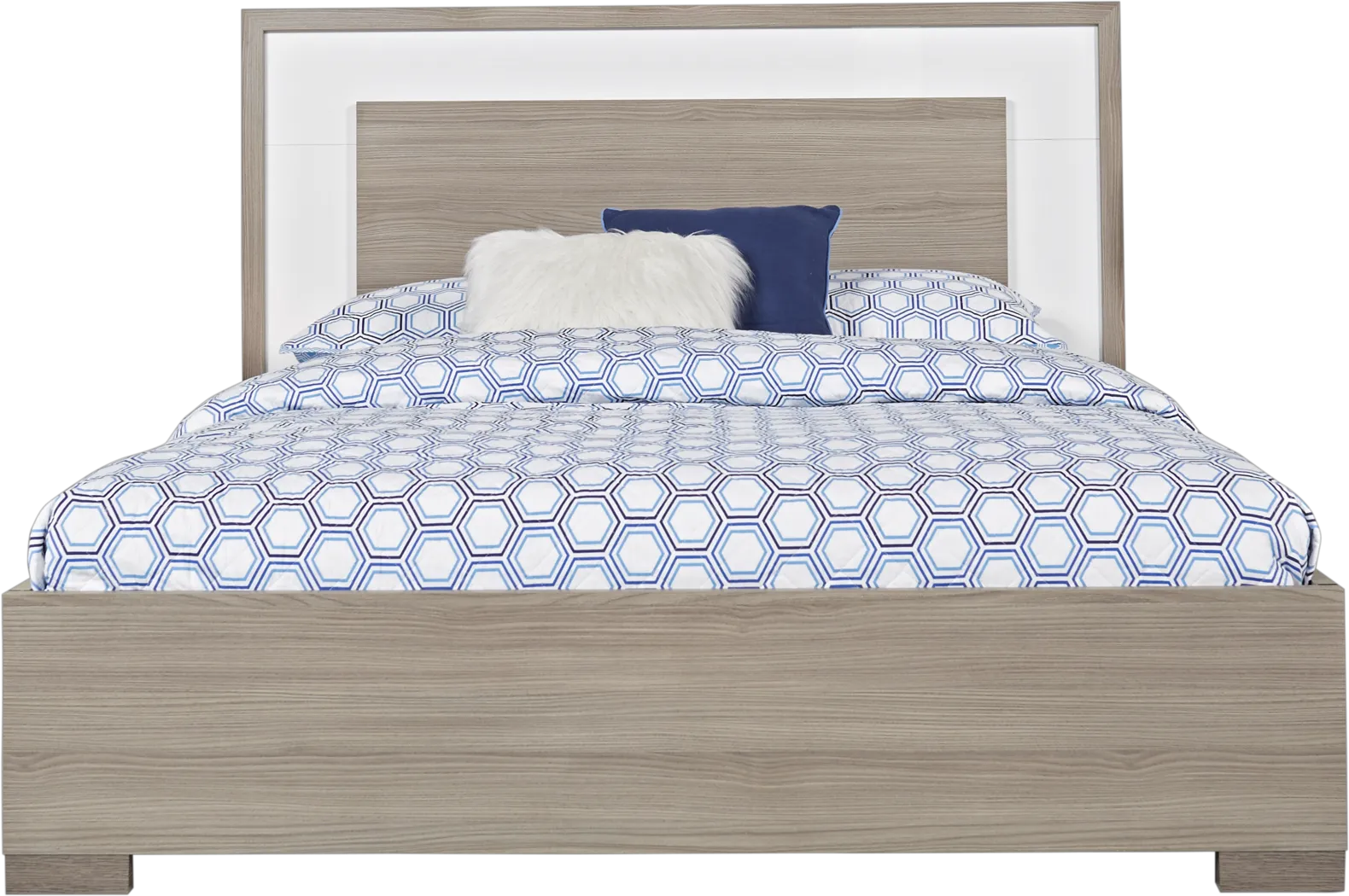 Studio Place Taupe 3 Pc Queen Panel Bed - Thumbnail - Image 1