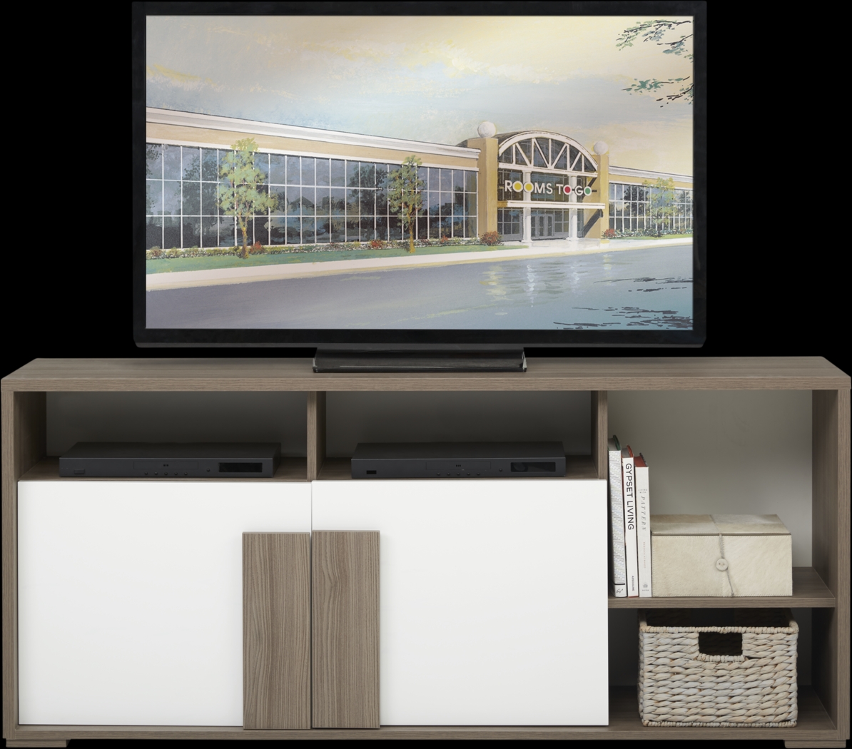 Studio Place Taupe 66 in. Console - Thumbnail - Image 1