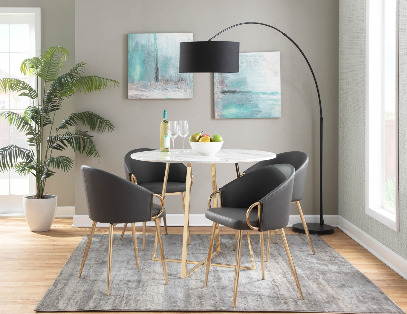 Stumberg I Gray Dining Chair, Set of 2 - Thumbnail - Image 2