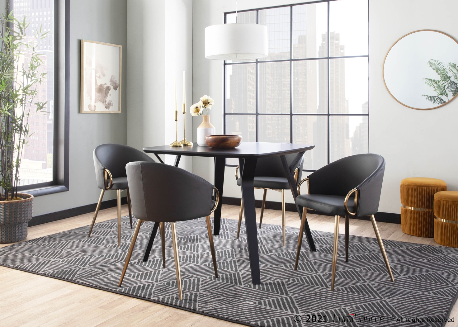 Stumberg I Gray Dining Chair, Set of 2 - Thumbnail - Image 4