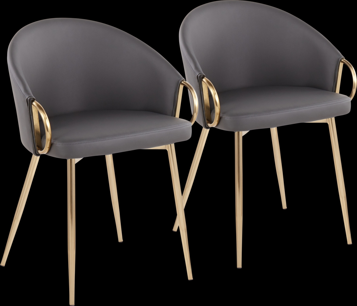 Stumberg I Gray Dining Chair, Set of 2 - Thumbnail - Image 1