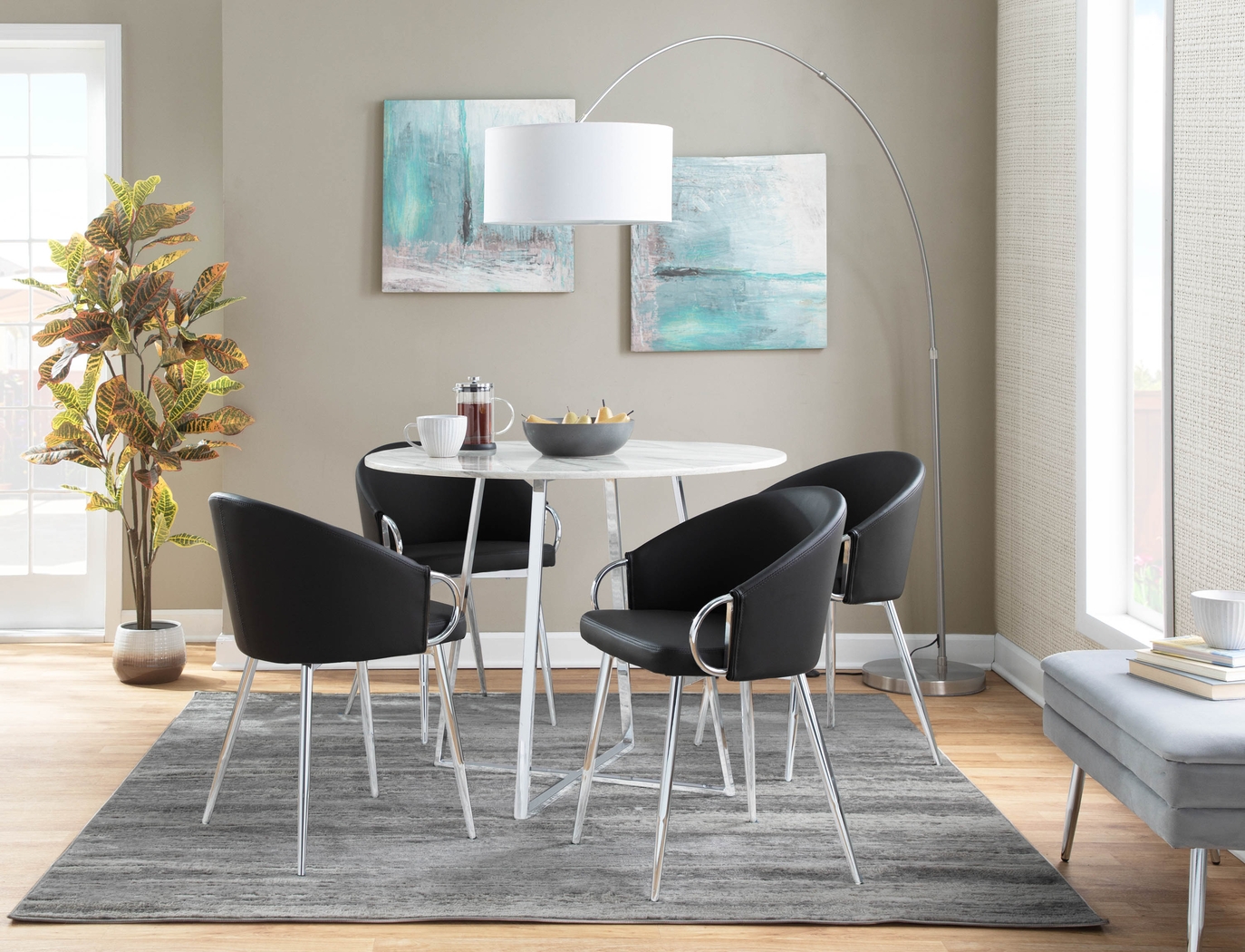 Stumberg II Black Dining Chair, Set of 2 - Thumbnail - Image 2