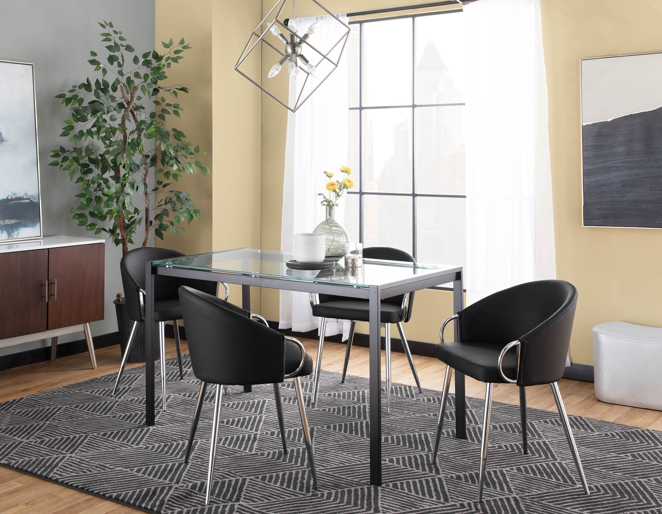 Stumberg II Black Dining Chair, Set of 2 - Thumbnail - Image 4