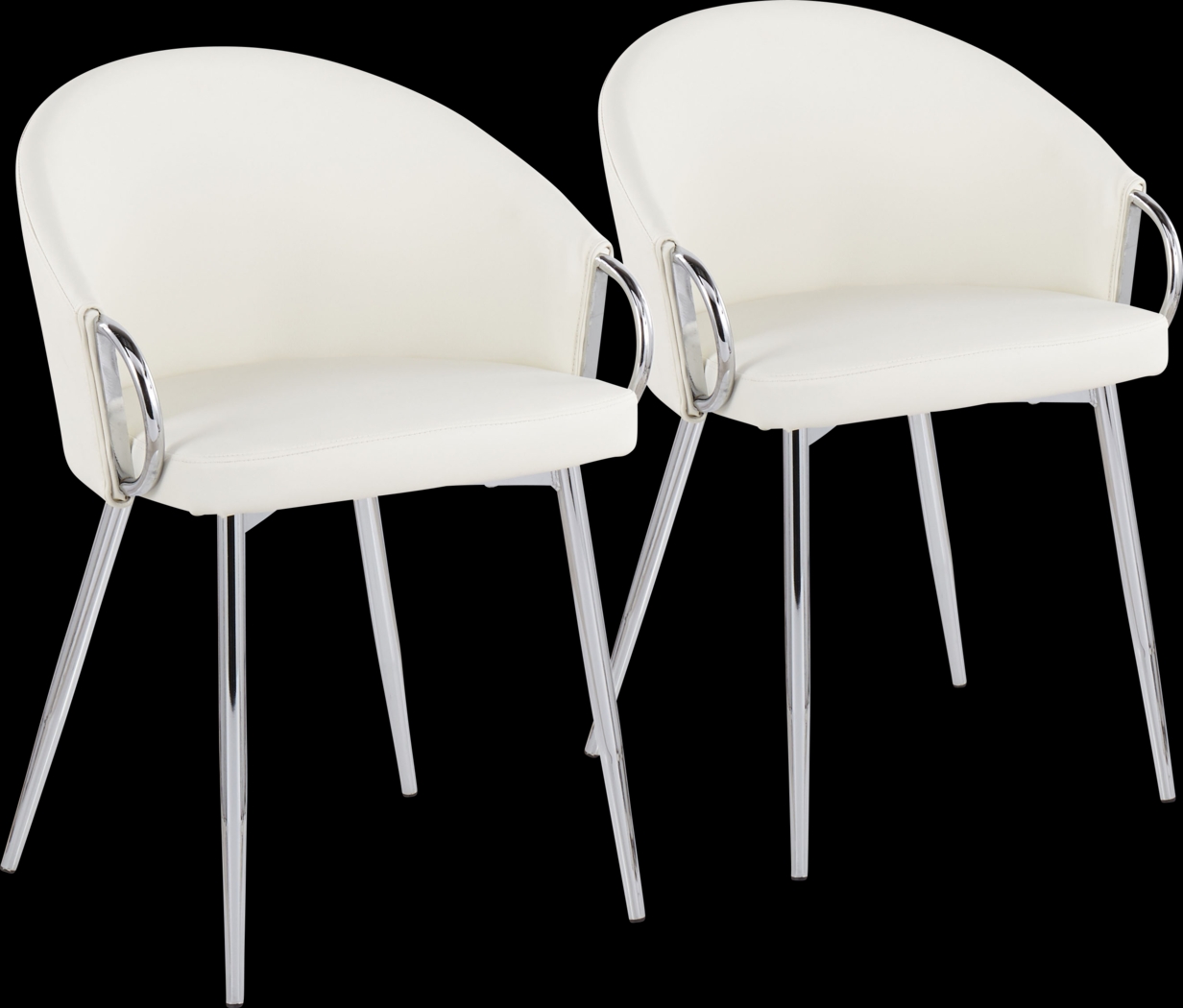 Stumberg II White Dining Chair, Set of 2 - Thumbnail - Image 1