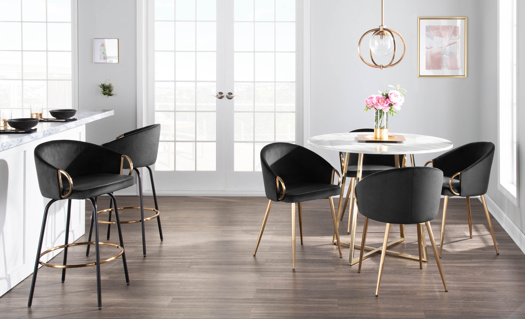 Stumberg III Black Dining Chair, Set of 2 - Thumbnail - Image 4