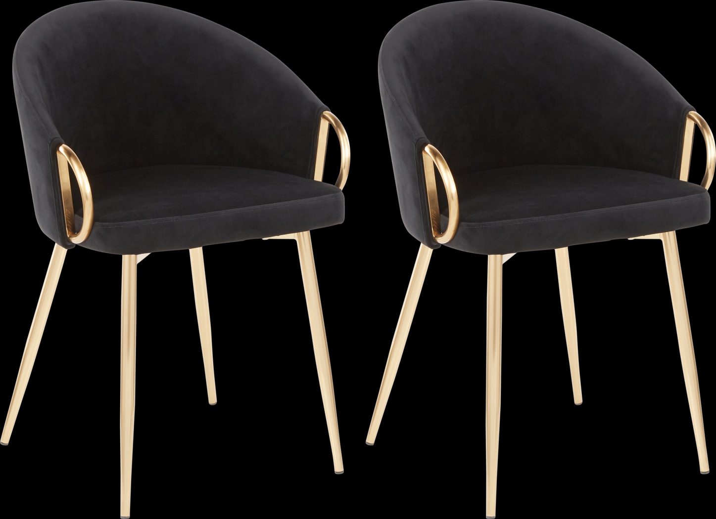 Stumberg III Black Dining Chair, Set of 2 - Thumbnail - Image 1