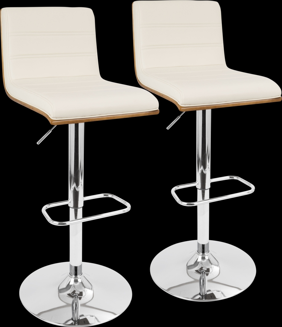Sturfield Cream Adjustable Barstool, Set of 2 - Thumbnail - Image 1