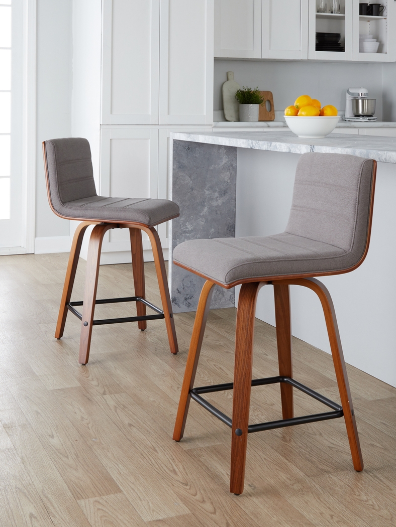 Sturfield II Gray Swivel Counter Height Stool, Set of 2 - Thumbnail - Image 2