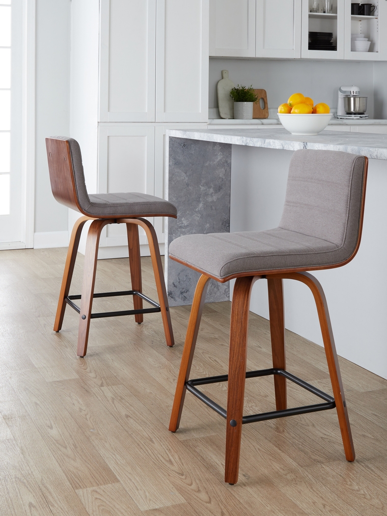 Sturfield II Gray Swivel Counter Height Stool, Set of 2 - Thumbnail - Image 8