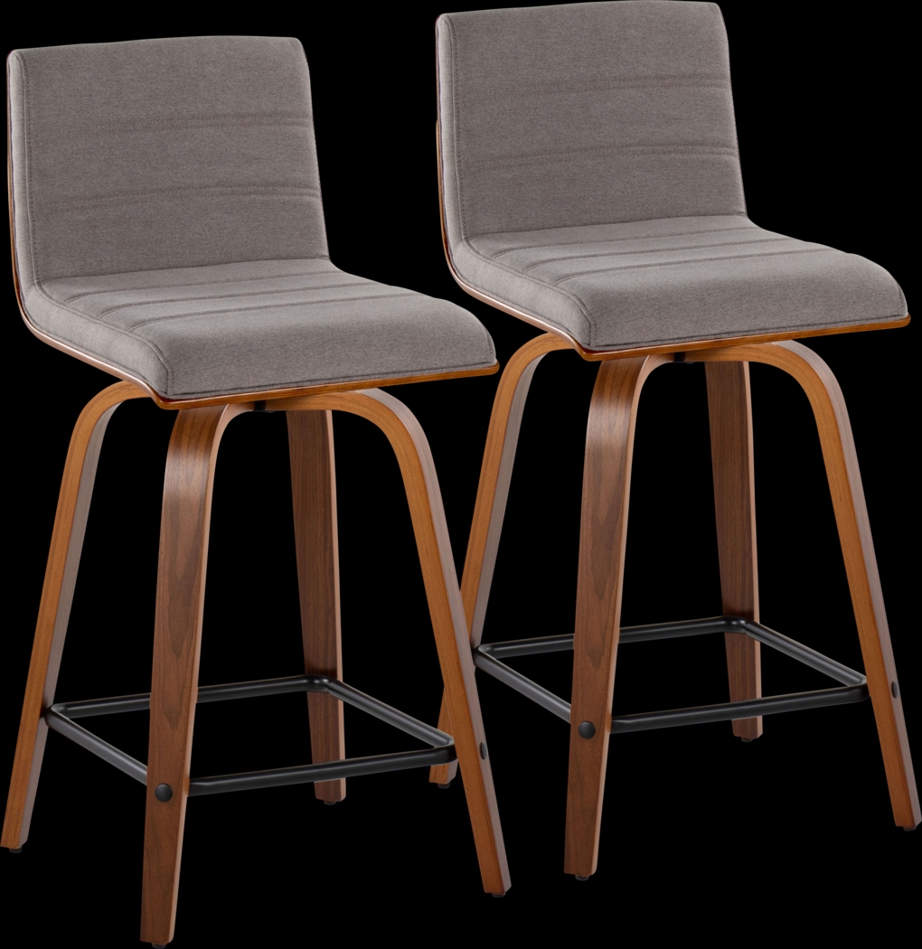 Sturfield II Gray Swivel Counter Height Stool, Set of 2 - Thumbnail - Image 1