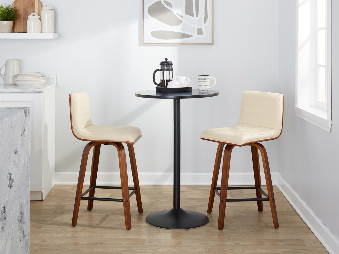 Sturfield III Cream Swivel Counter Height Stool, Set of 2 - Thumbnail - Image 10