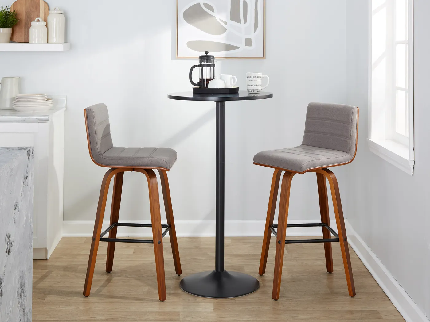 Sturfield III Gray Swivel Barstool, Set of 2 - Thumbnail - Image 10