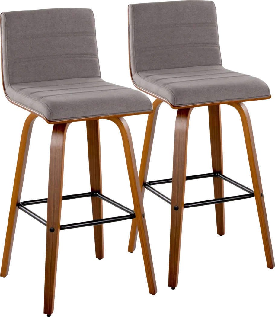 Sturfield III Gray Swivel Barstool, Set of 2 - Thumbnail - Image 1