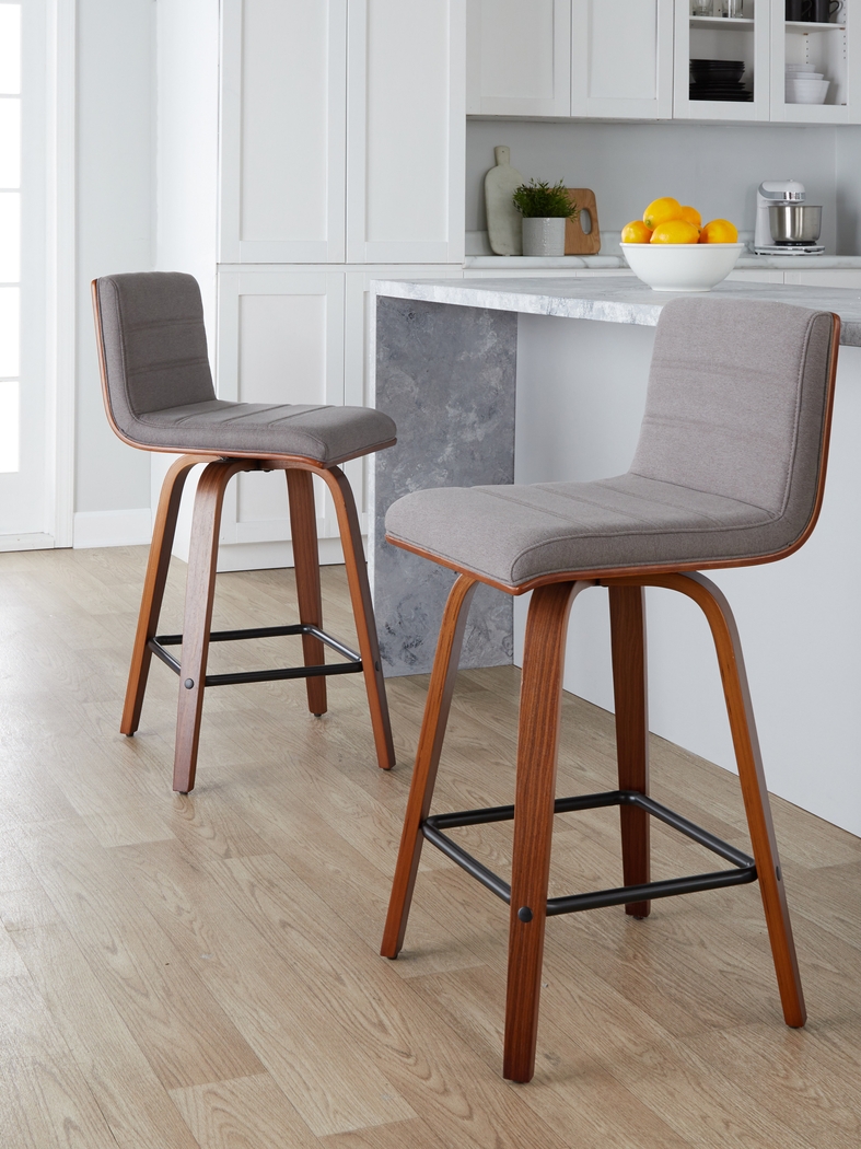 Sturfield III Gray Swivel Counter Height Stool, Set of 2 - Thumbnail - Image 2