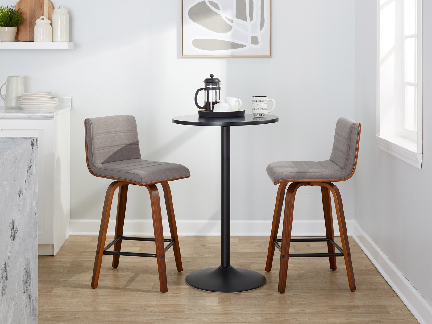 Sturfield III Gray Swivel Counter Height Stool, Set of 2 - Thumbnail - Image 9