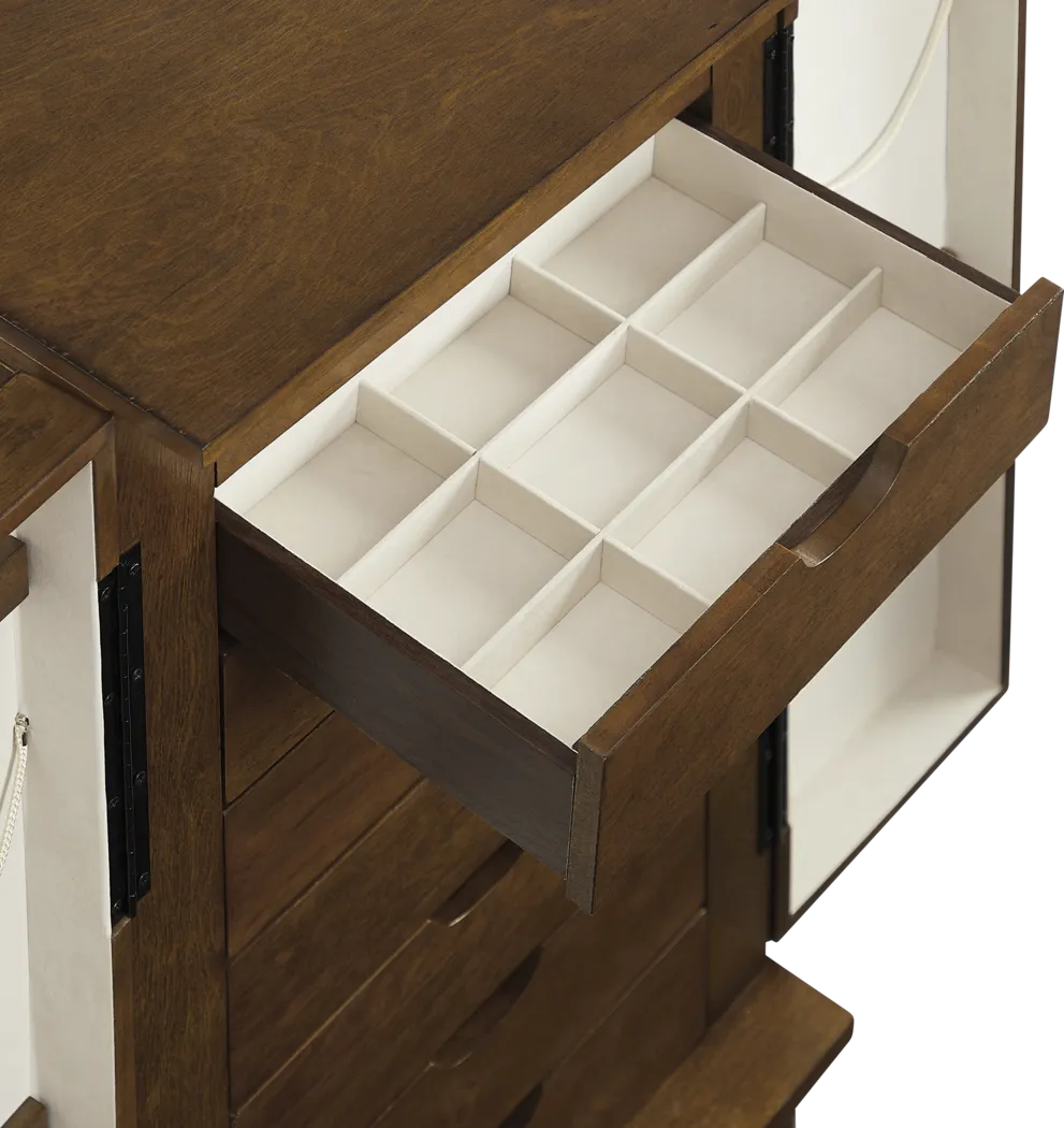 Suari Brown Jewelry Armoire - Thumbnail - Image 14