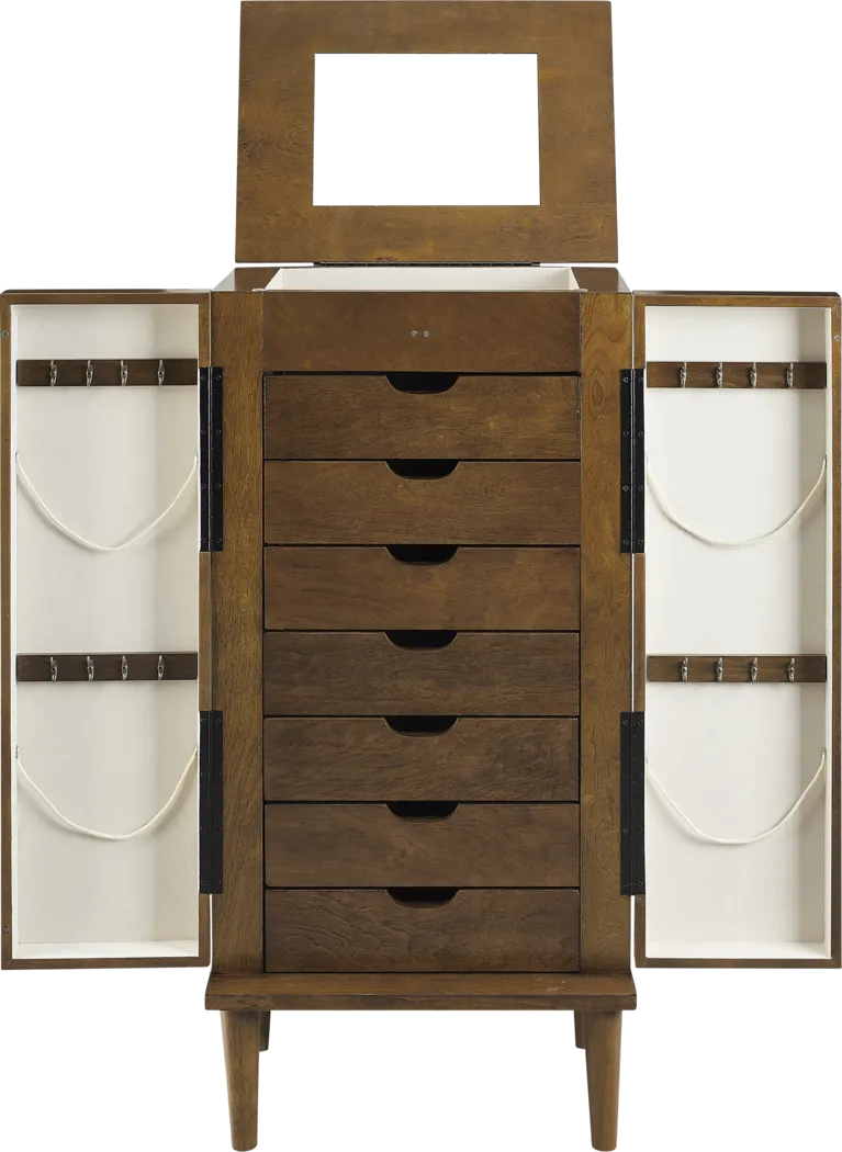 Suari Brown Jewelry Armoire - Thumbnail - Image 16
