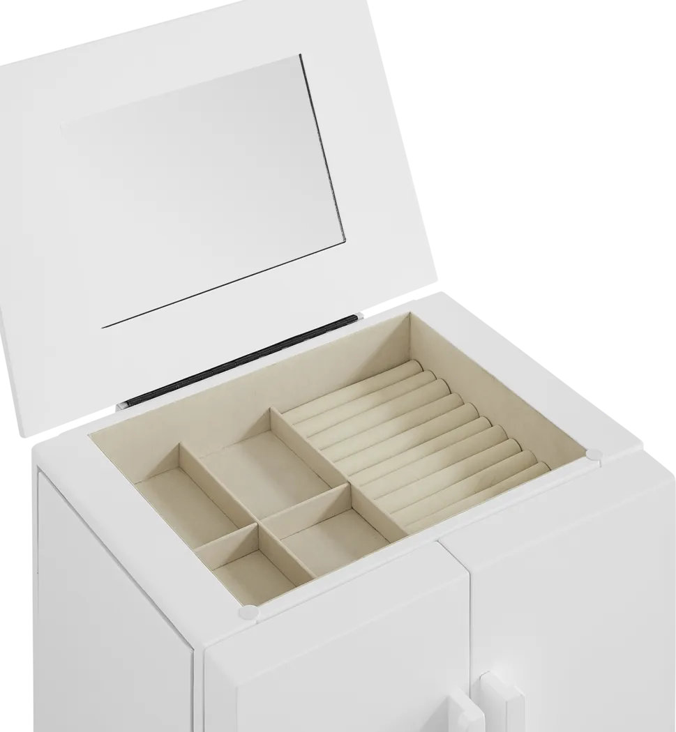 Suari White Jewelry Armoire - Thumbnail - Image 6