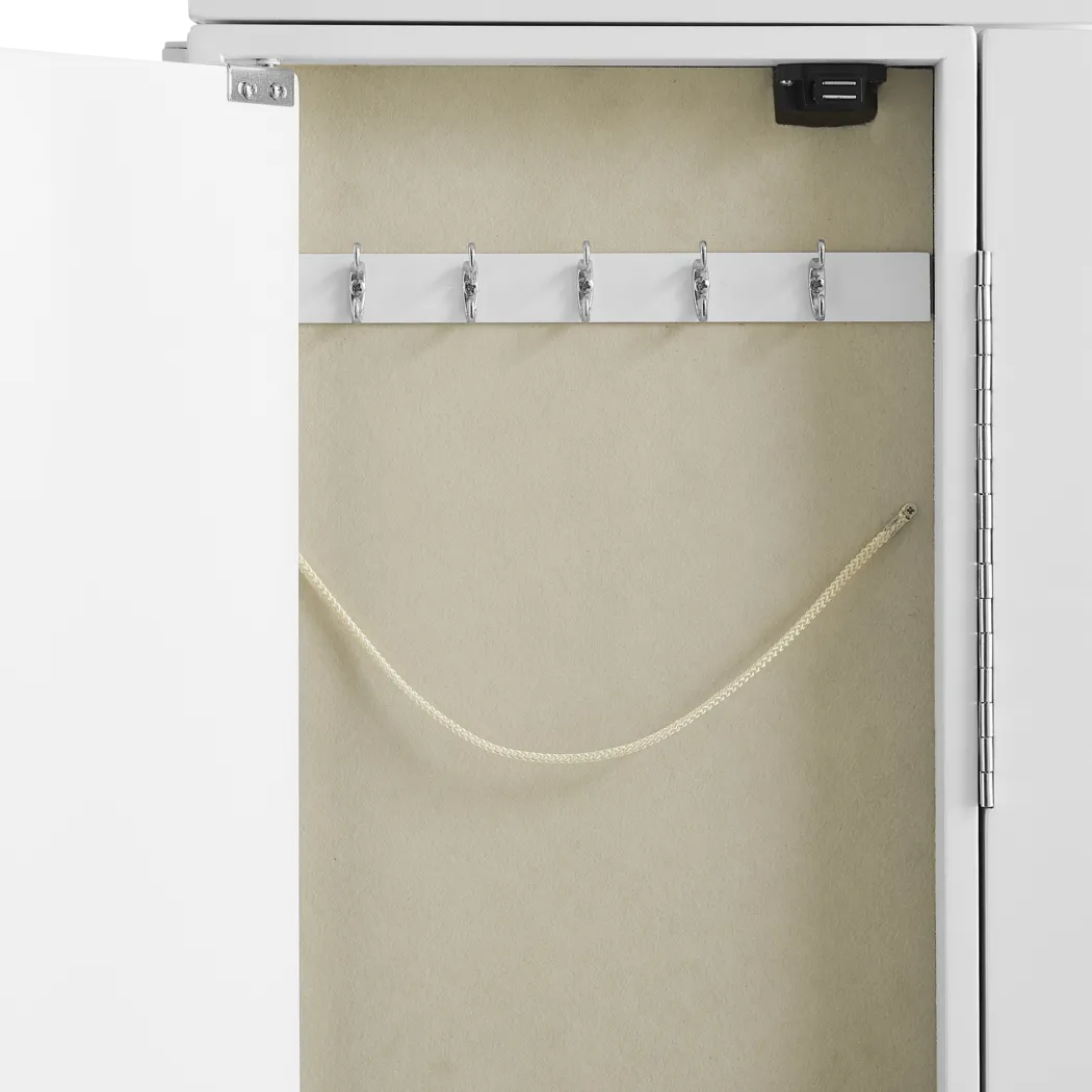 Suari White Jewelry Armoire - Thumbnail - Image 7