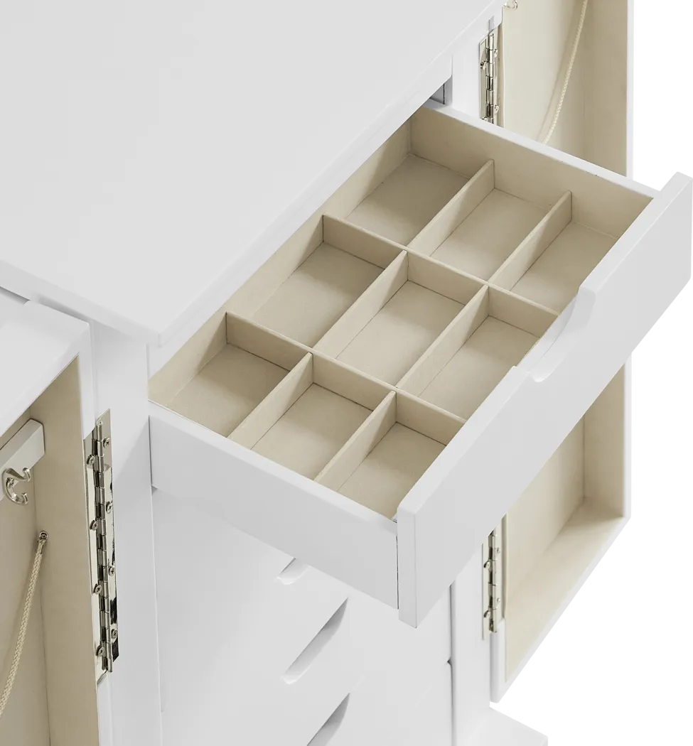 Suari White Jewelry Armoire - Thumbnail - Image 10