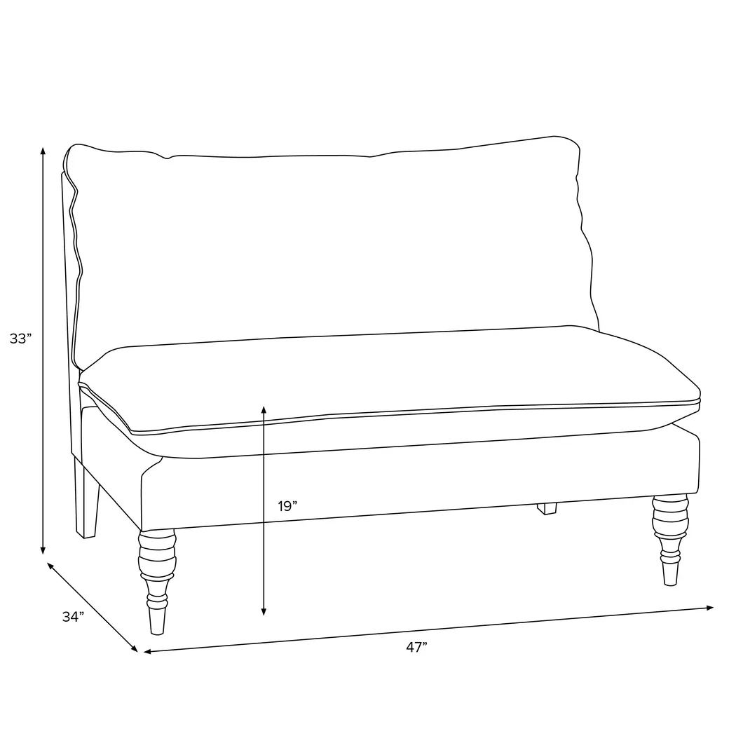 Subira Blue Loveseat - Thumbnail - Image 3