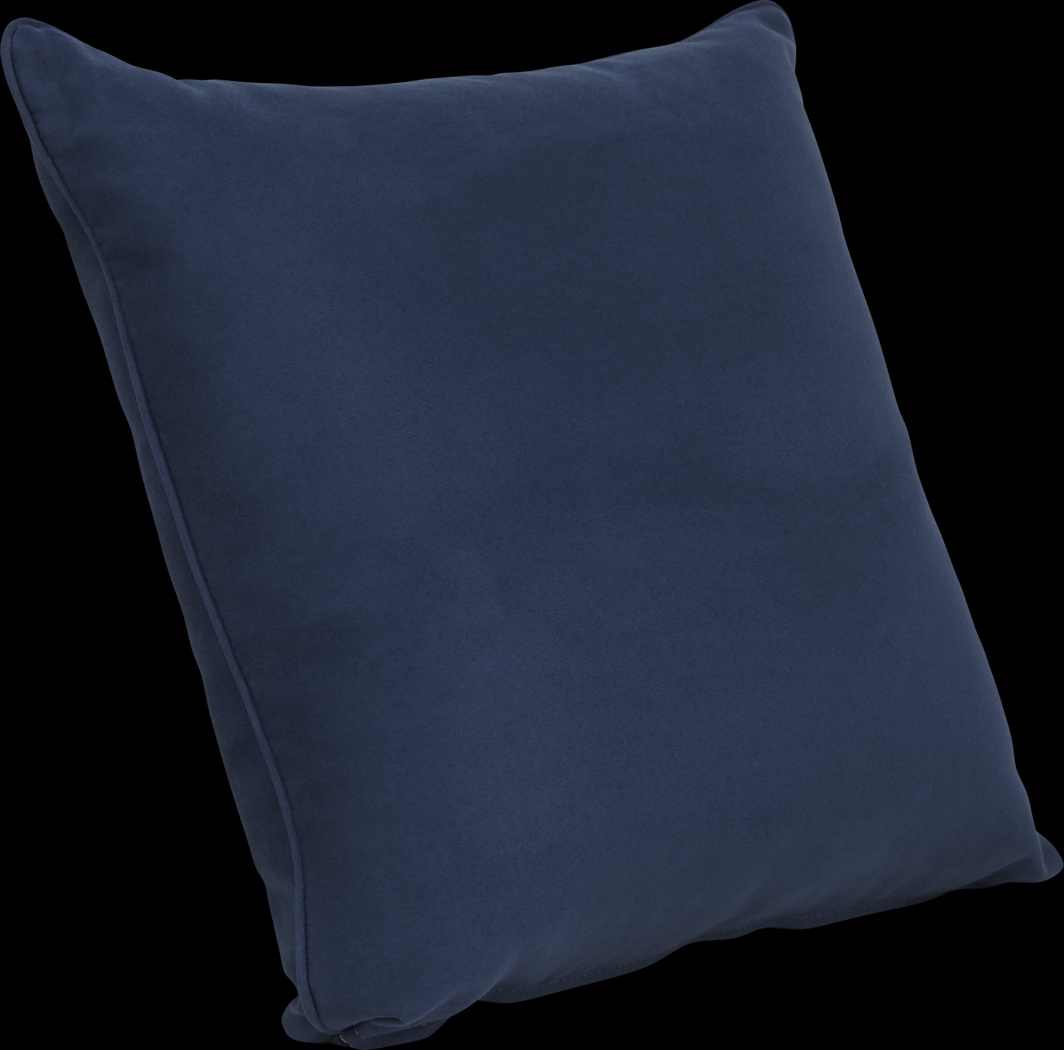 Suede Sapphire Accent Pillow (Set of 2) - Thumbnail - Image 2