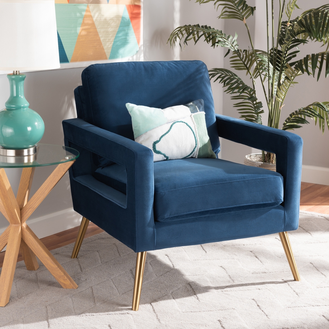 Sugarberry Blue Accent Chair - Thumbnail - Image 7