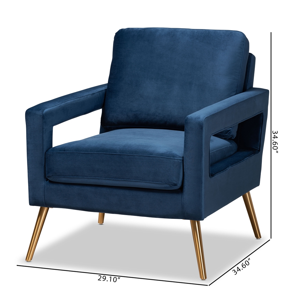 Sugarberry Blue Accent Chair - Thumbnail - Image 9