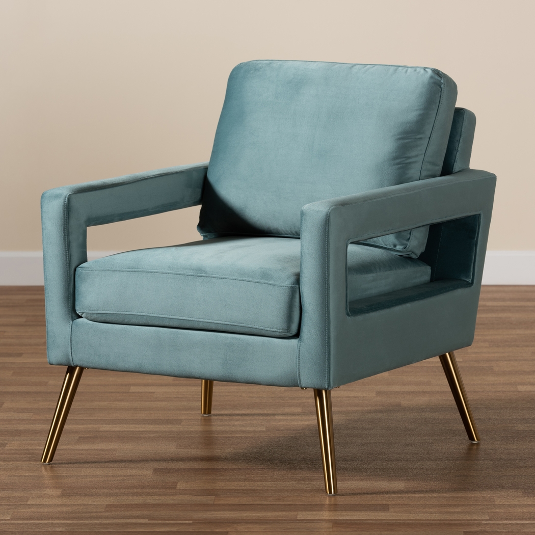 Sugarberry Light Blue Accent Chair - Thumbnail - Image 8