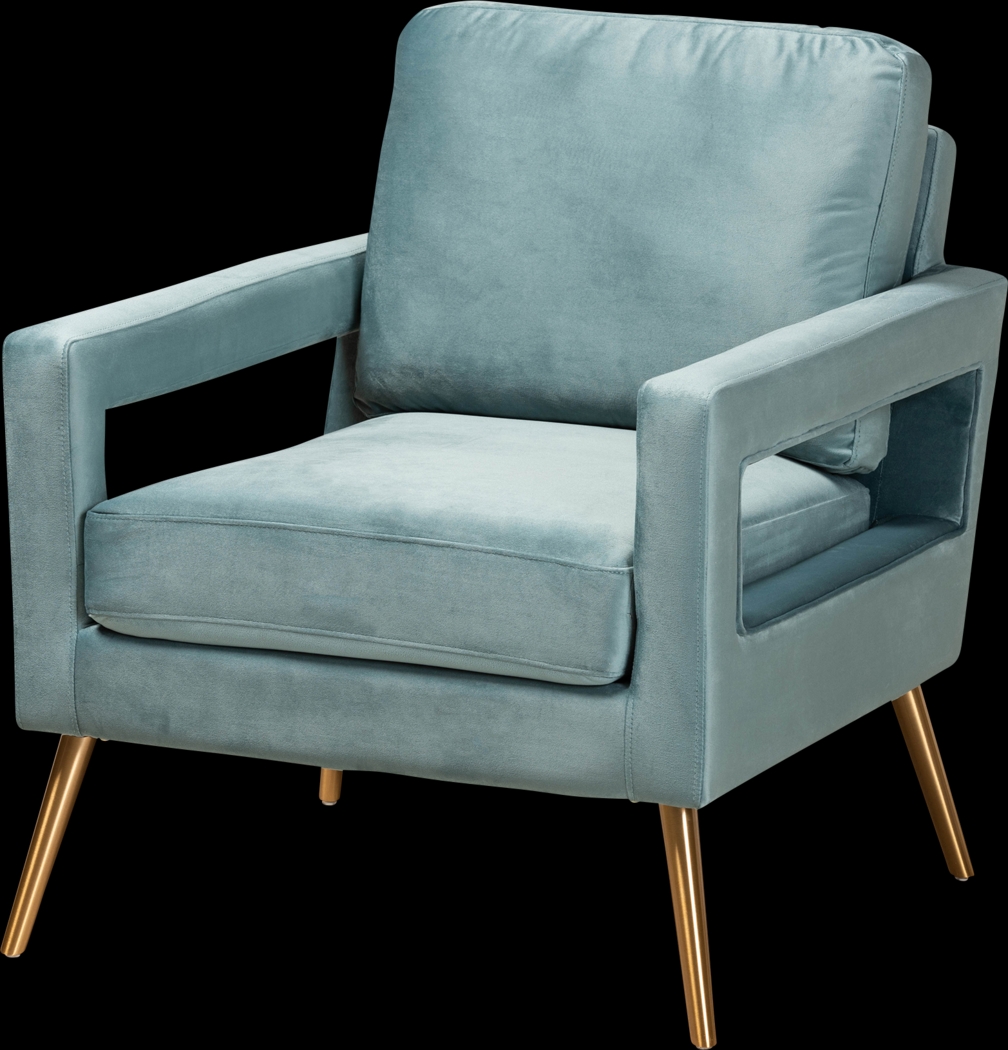 Sugarberry Light Blue Accent Chair - Thumbnail - Image 1