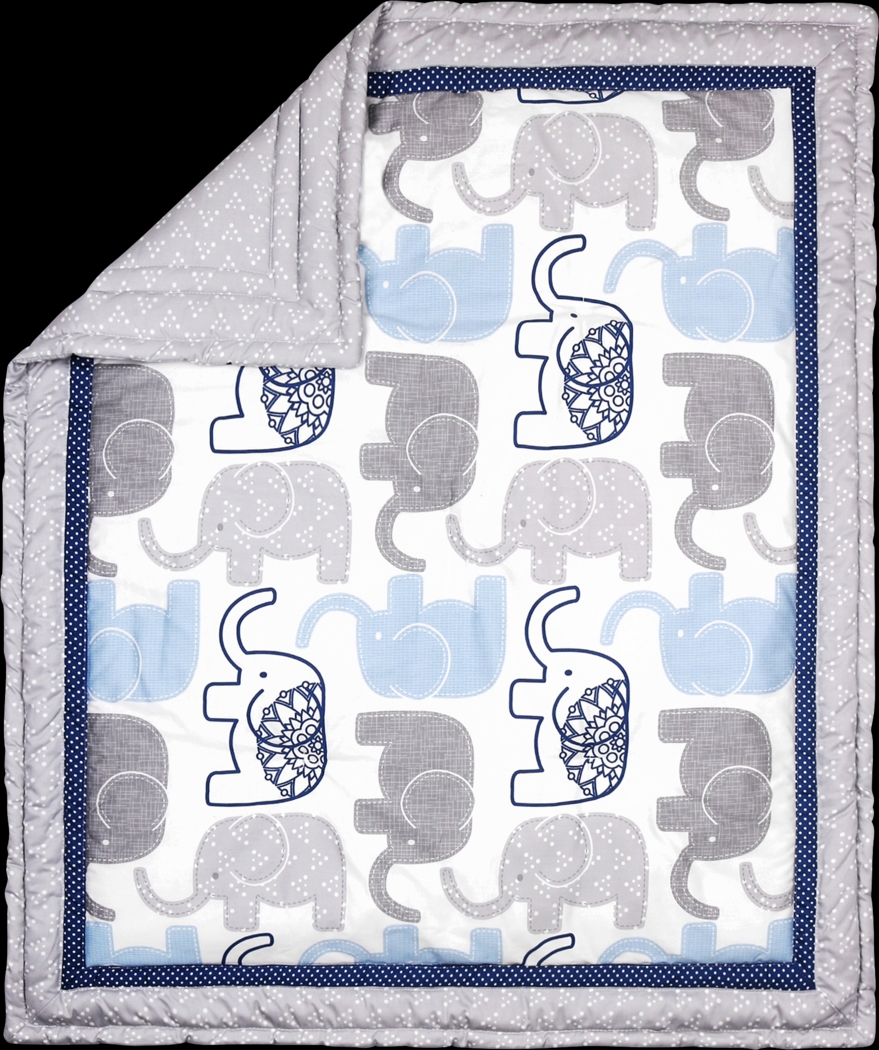 Sully Blue 3 Pc Baby Bedding Set - Thumbnail - Image 2