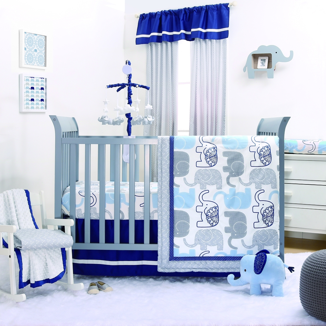 Sully Blue 3 Pc Baby Bedding Set - Thumbnail - Image 1