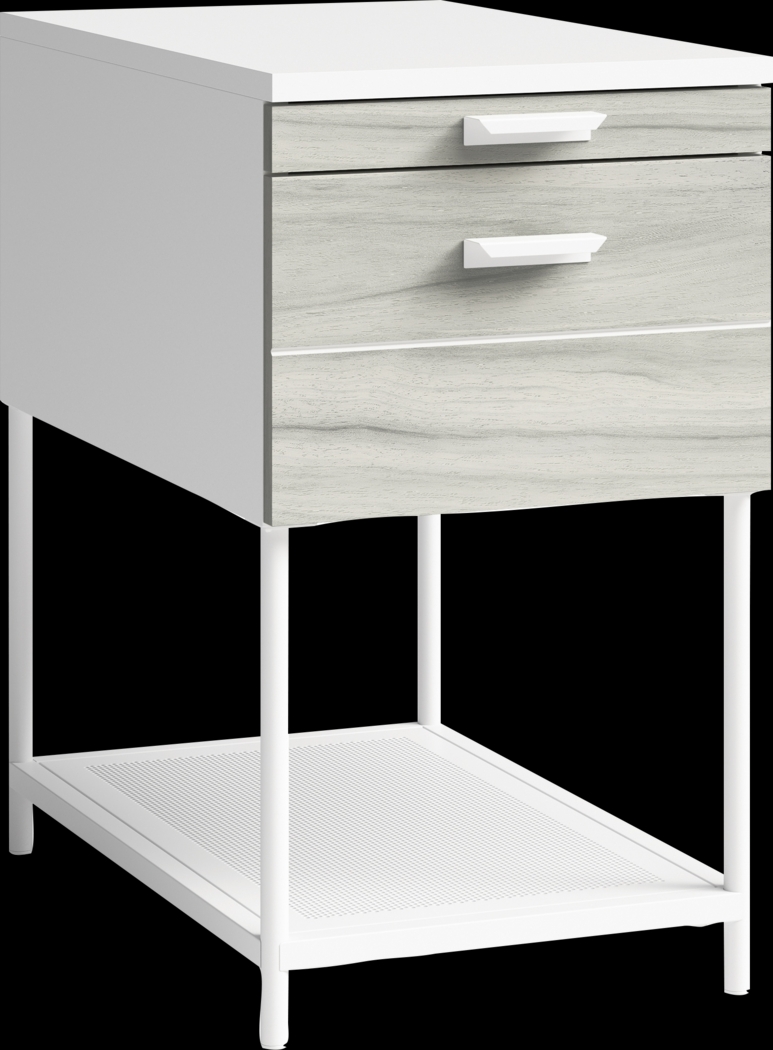 Sumae White Nightstand - Thumbnail - Image 1