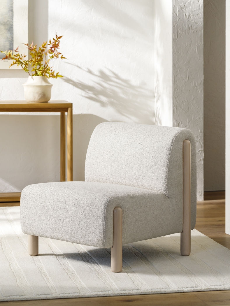 Sumiza White Accent Chair - Thumbnail - Image 2