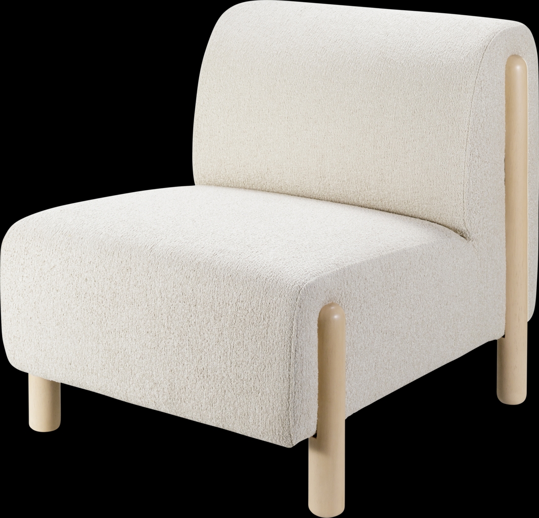 Sumiza White Accent Chair - Thumbnail - Image 1