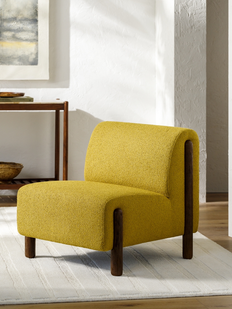 Sumiza Yellow Accent Chair - Thumbnail - Image 2