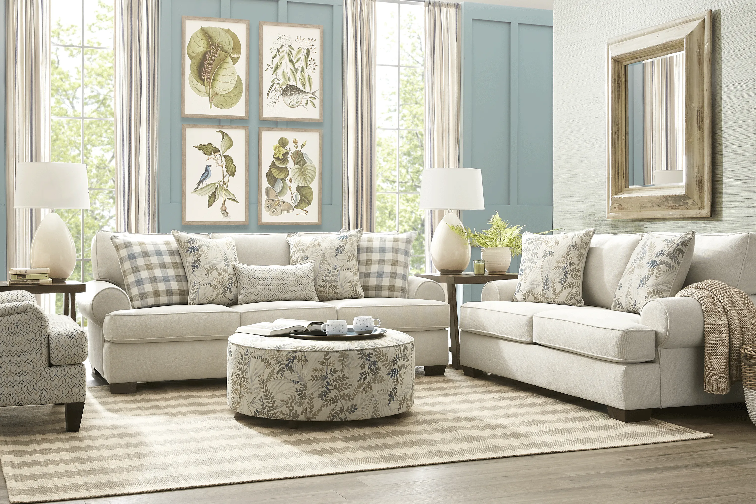 Summer Day Beige 3 Pc Living Room - Thumbnail - Image 1
