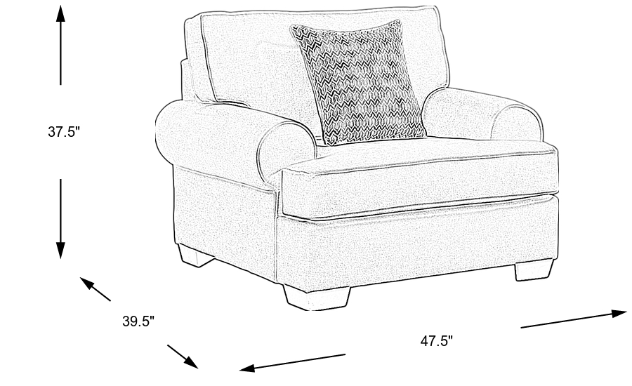 Dimension Image. Please refer to the Dimension Tab on this page for dimension details.